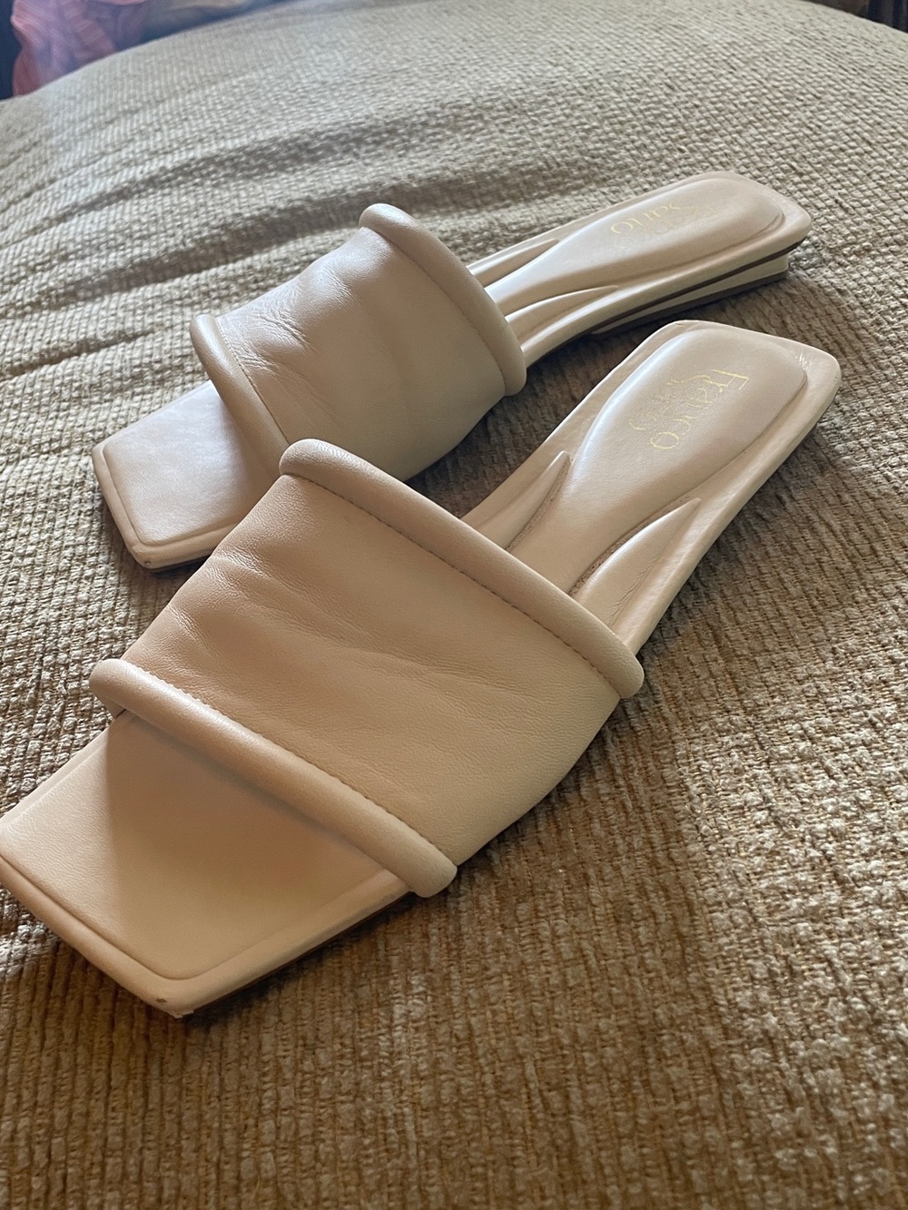 Franco Sarto Leather Slides